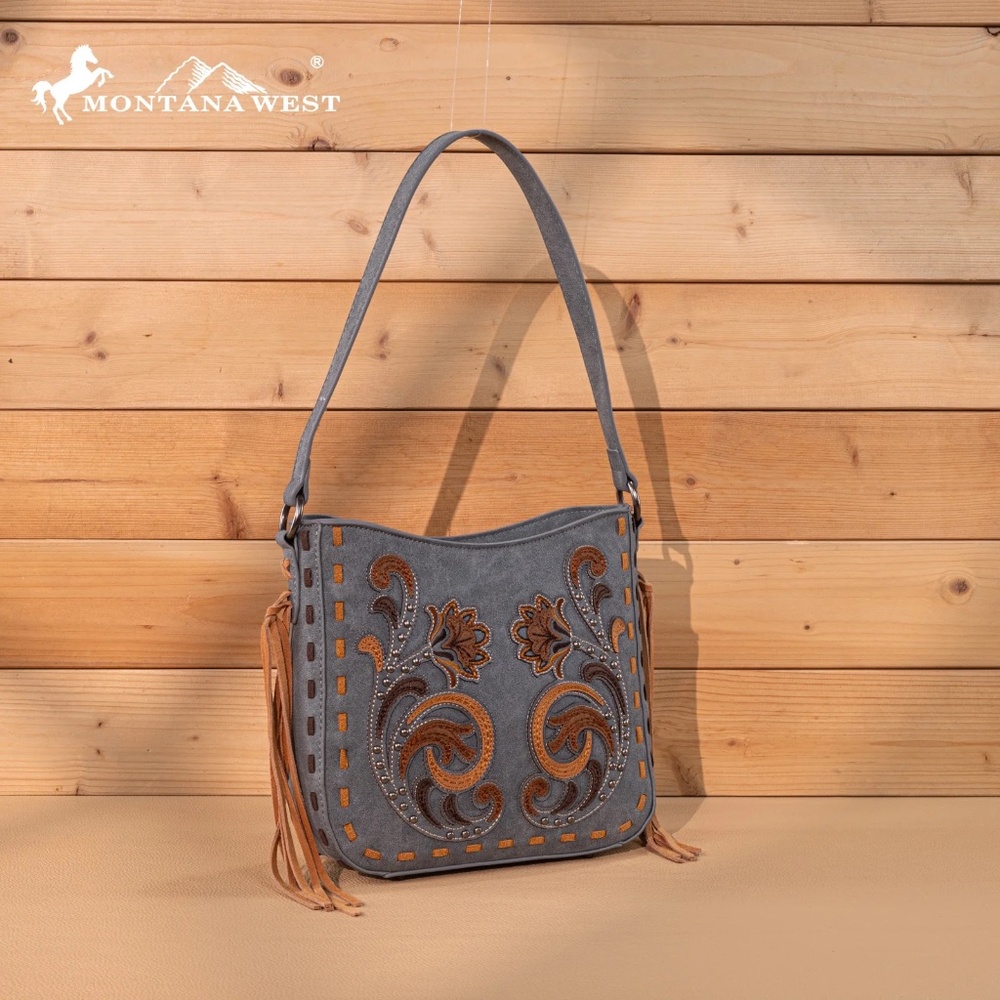 Montana West Embroidered Hobo Bag Jean